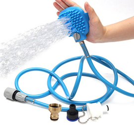 Dog Massager Shower Sprayer Tool Pet Hair Grooming and Washing Shower Attachment